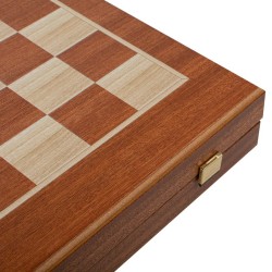 Τάβλι - Σκάκι χειροποίητο, καπλαμάς. Μαόνι