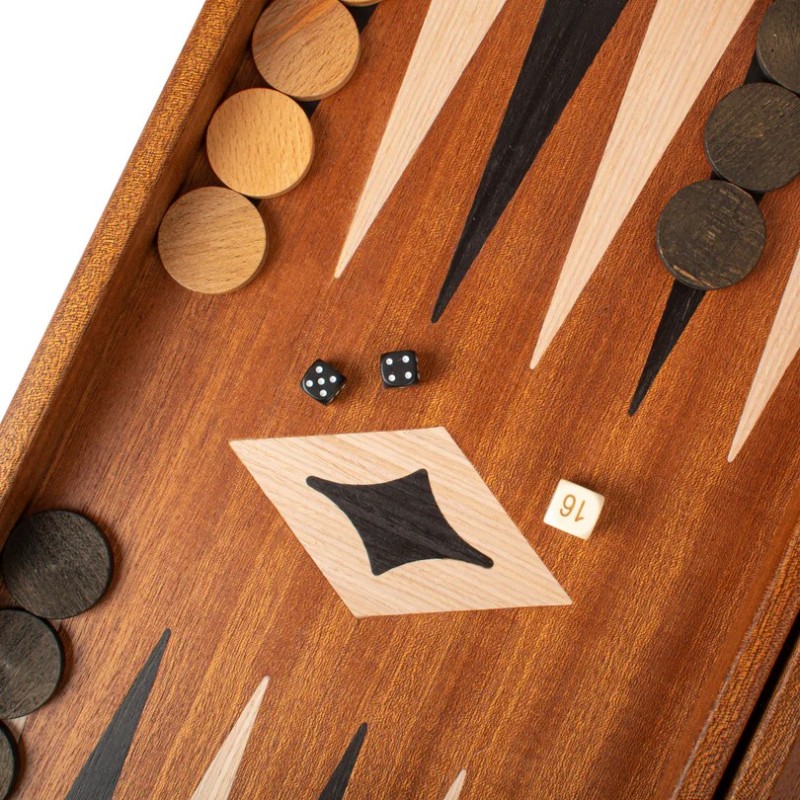 Τάβλι - Σκάκι χειροποίητο, καπλαμάς. Μαόνι