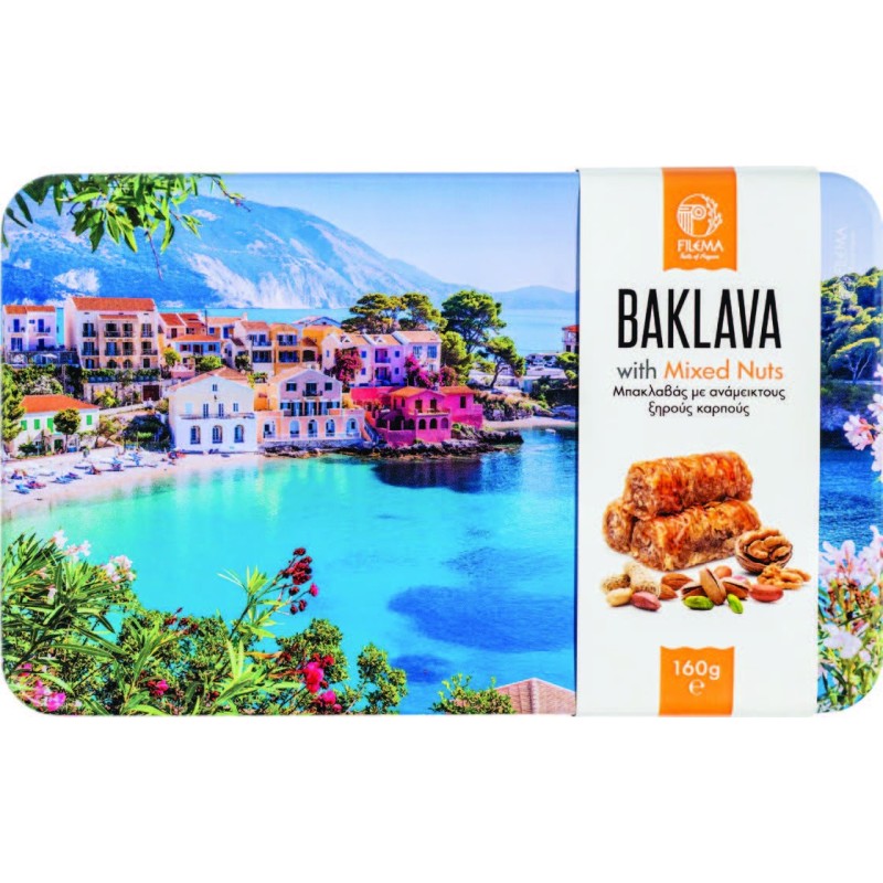 Μπακλαβάς Filema 160g | Μεταλλικό Κουτί & Παραδοσιακά Ελλην
