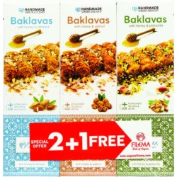 Προσφορά 2+1 Μπακλαβάς 80g | Φιστίκι, Αμύγδαλο & Φουντούκι