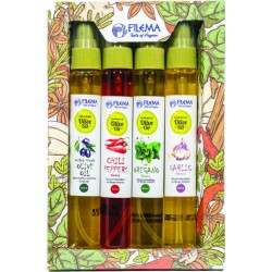Σετ Μπαχαρικών & Olive Oil Spray | Oregano, Garlic & Chilli Peppers