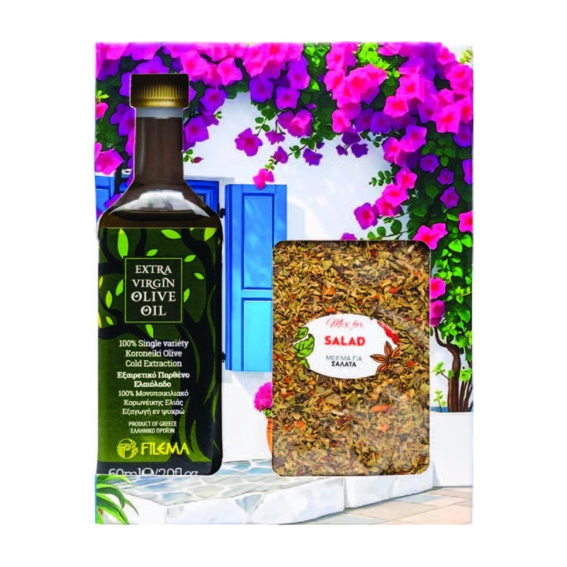 Mini Gift Set με Ελαιόλαδο & Μπαχαρικό | Ελληνικό Δώρο Filema