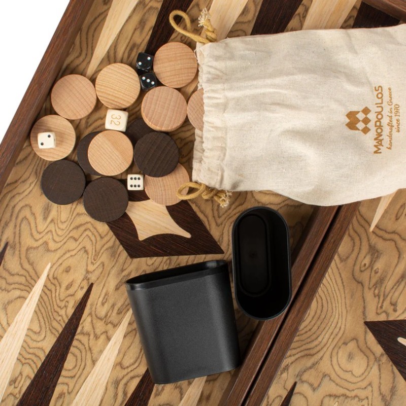 Tάβλι παραδοσιακό, χειροποίητο, καπλαμάς - Ρίζα καρυδιάς